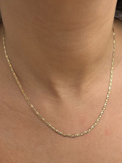 Cadena plana diamantada 4.75gr / Largo 45cm / Tres Oros italy +3 M