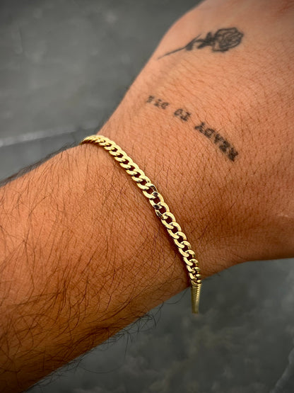 Pulso cubano 4.6gr / Largo 20.5cm / Oro Amarillo italy cte M