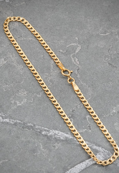 Pulso Cubano 1.1gr / 19.5cm / 2.5mm — Oro Amarillo
