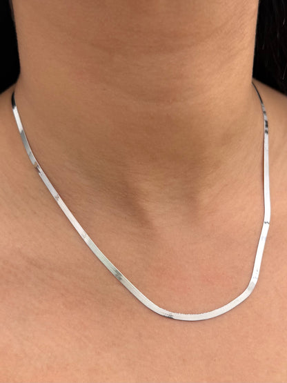 Cadena Espejo 4.9gr / 45cm / 2.8mm — Oro Blanco