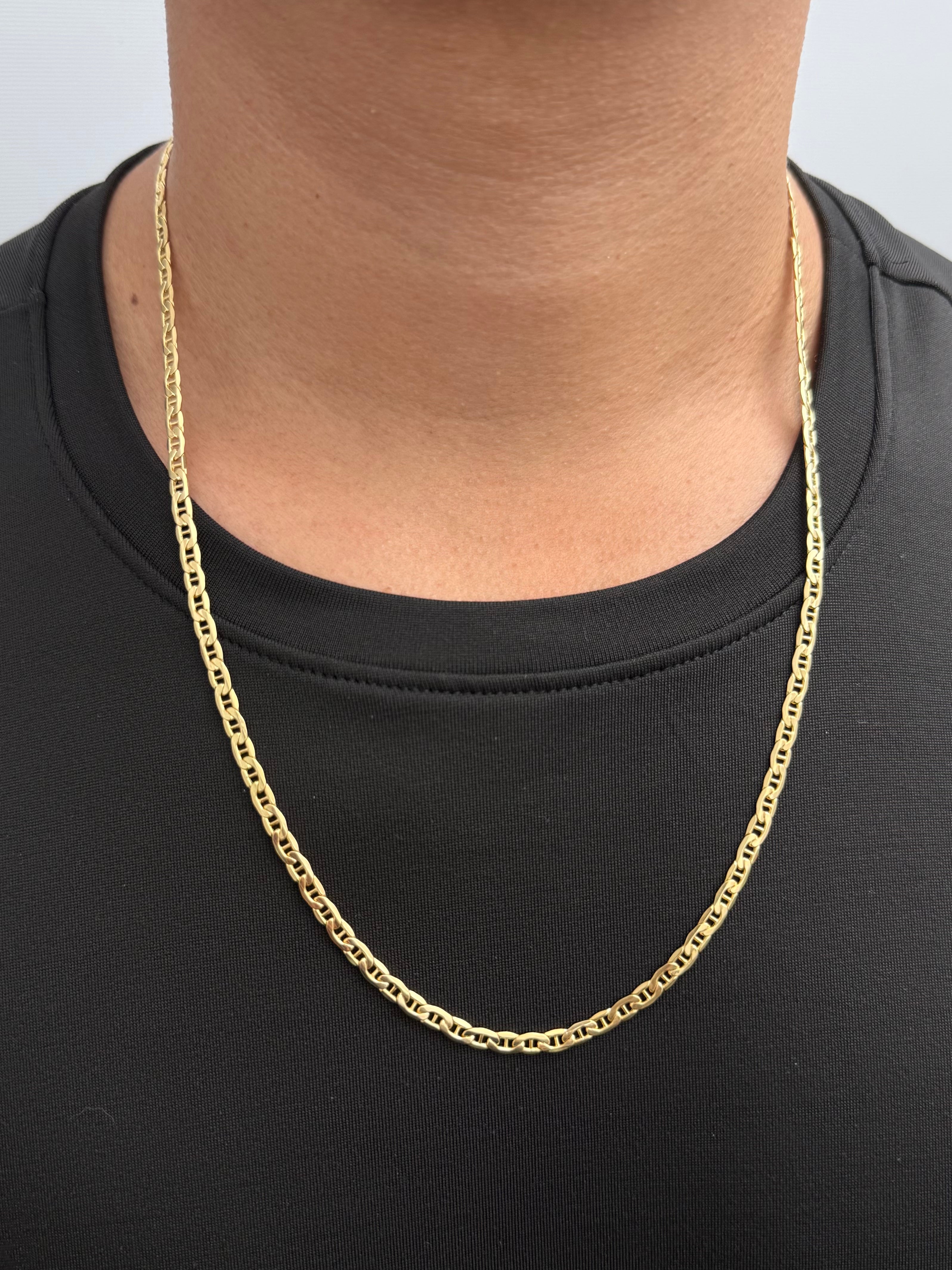 Cadena Escalera 8.95gr / 60cm / 3.8mm — Oro Amarillo