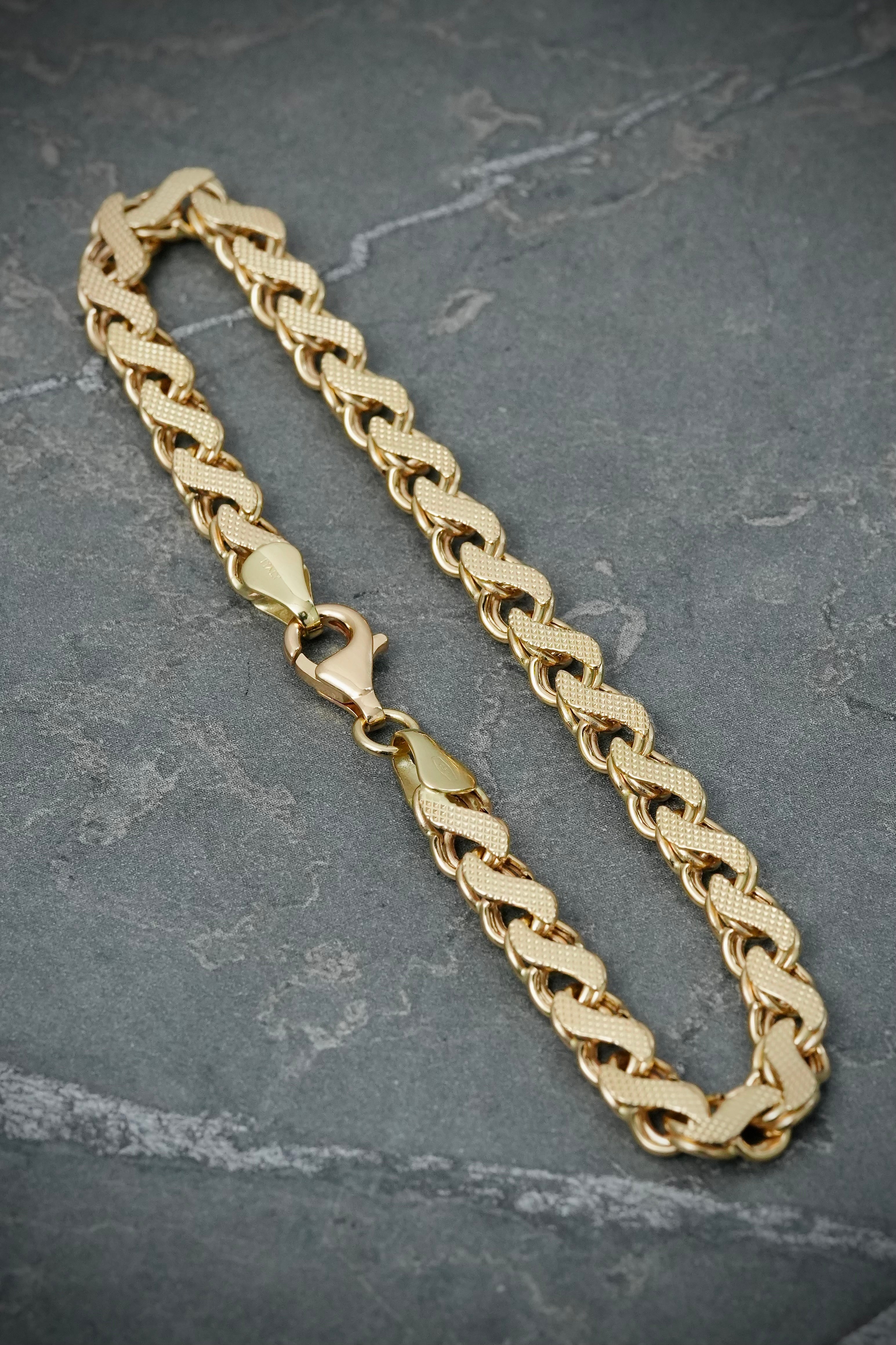 Pulso rustico 8gr / Largo 20.5cm / Oro Amarillo italy +4 M