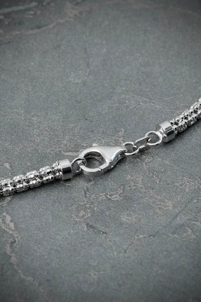 Cadena canutillo diamantada 20.35gr / Largo 60cm / Oro Blanco italy +4 M