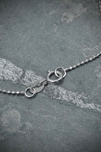 Cadena mini militar diamantada 1.6gr / Largo 40cm / Oro Blanco italy +3 M