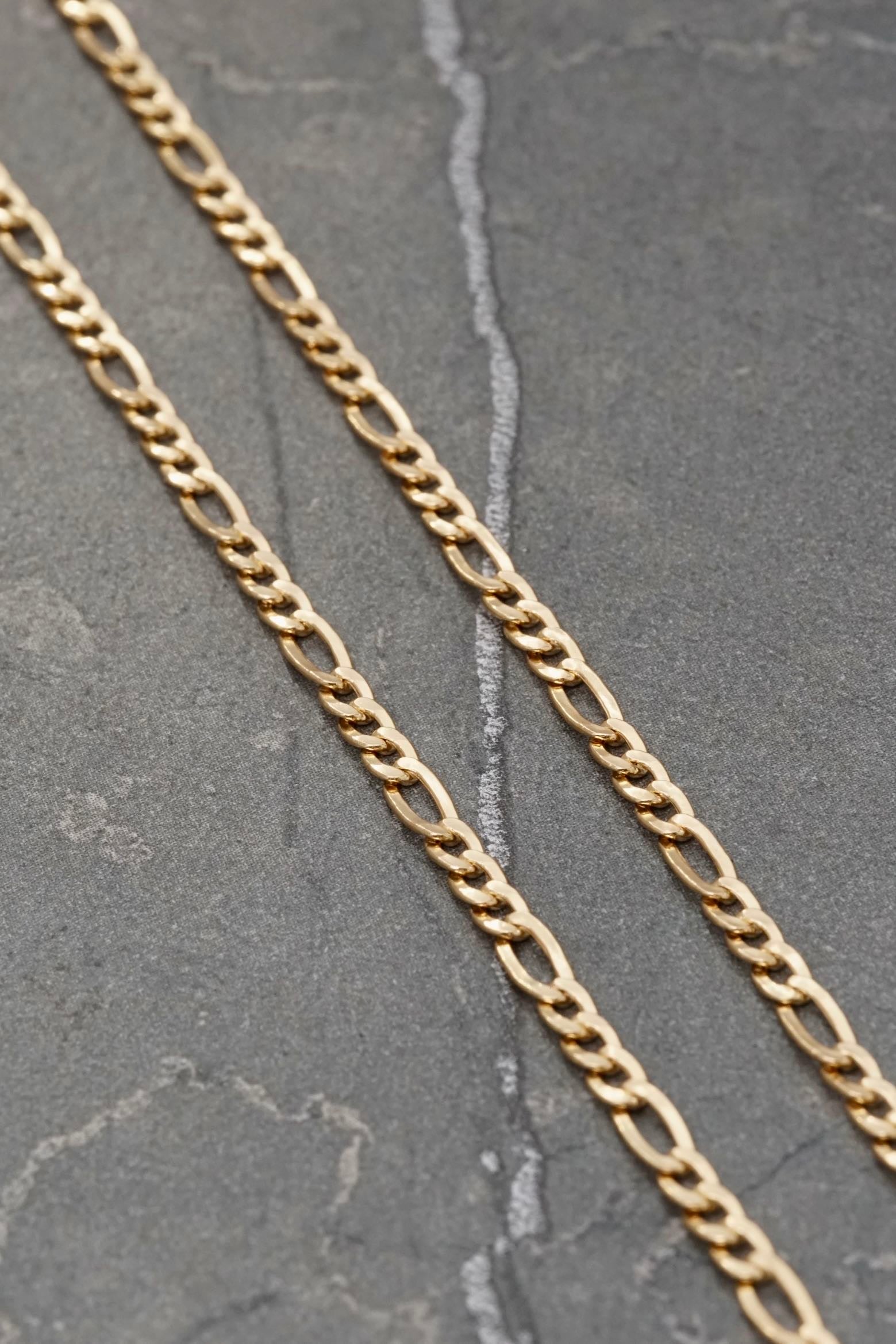 Cadena figaro 4.7gr / Largo 60cm / Oro Amarillo italy cte M