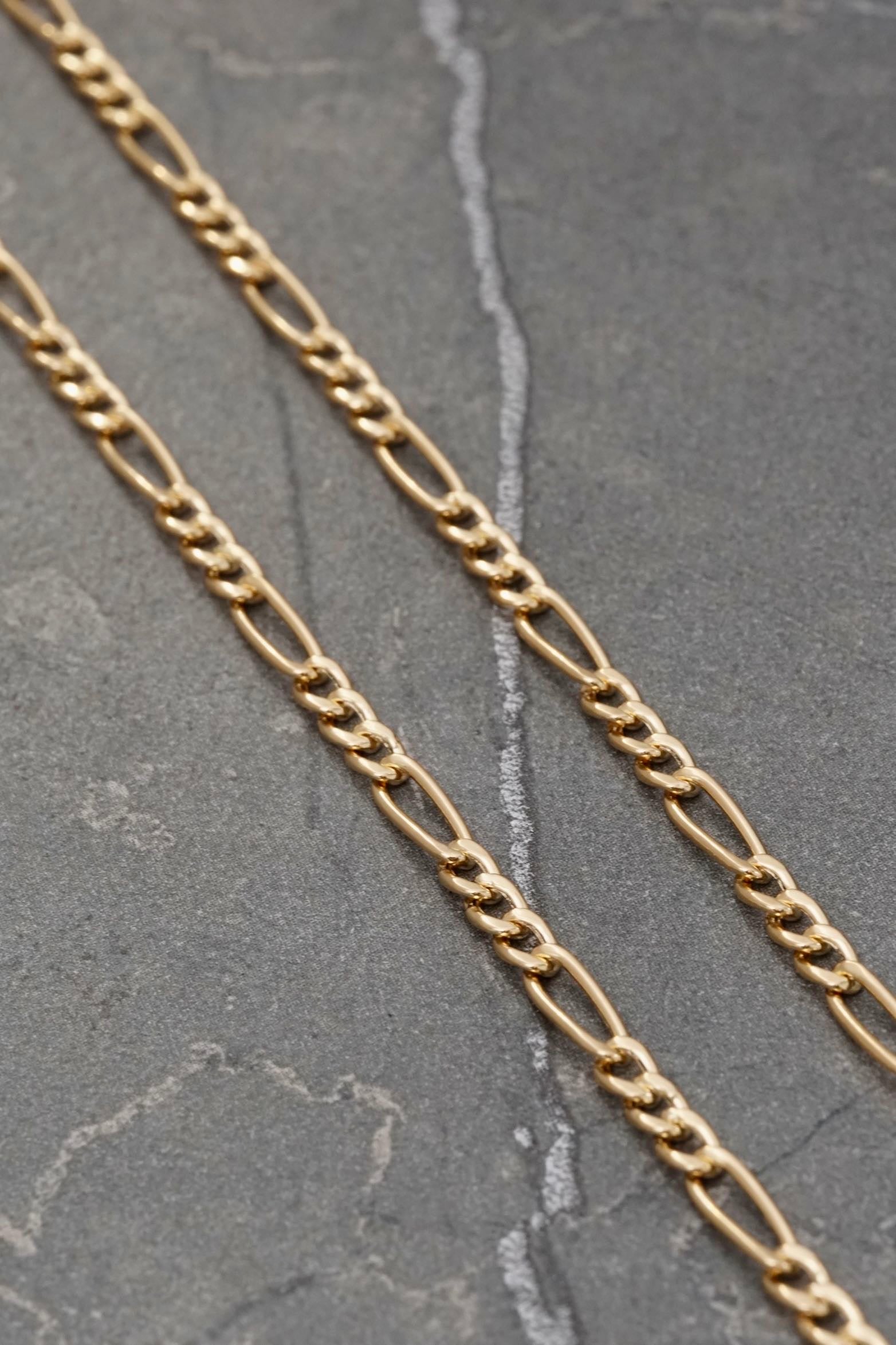 Cadena figaro 6gr / Largo 60cm / Oro Amarillo italy cte M