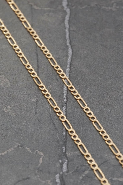 Cadena figaro 3.1gr / Largo 60cm / Oro Amarillo italy cte M