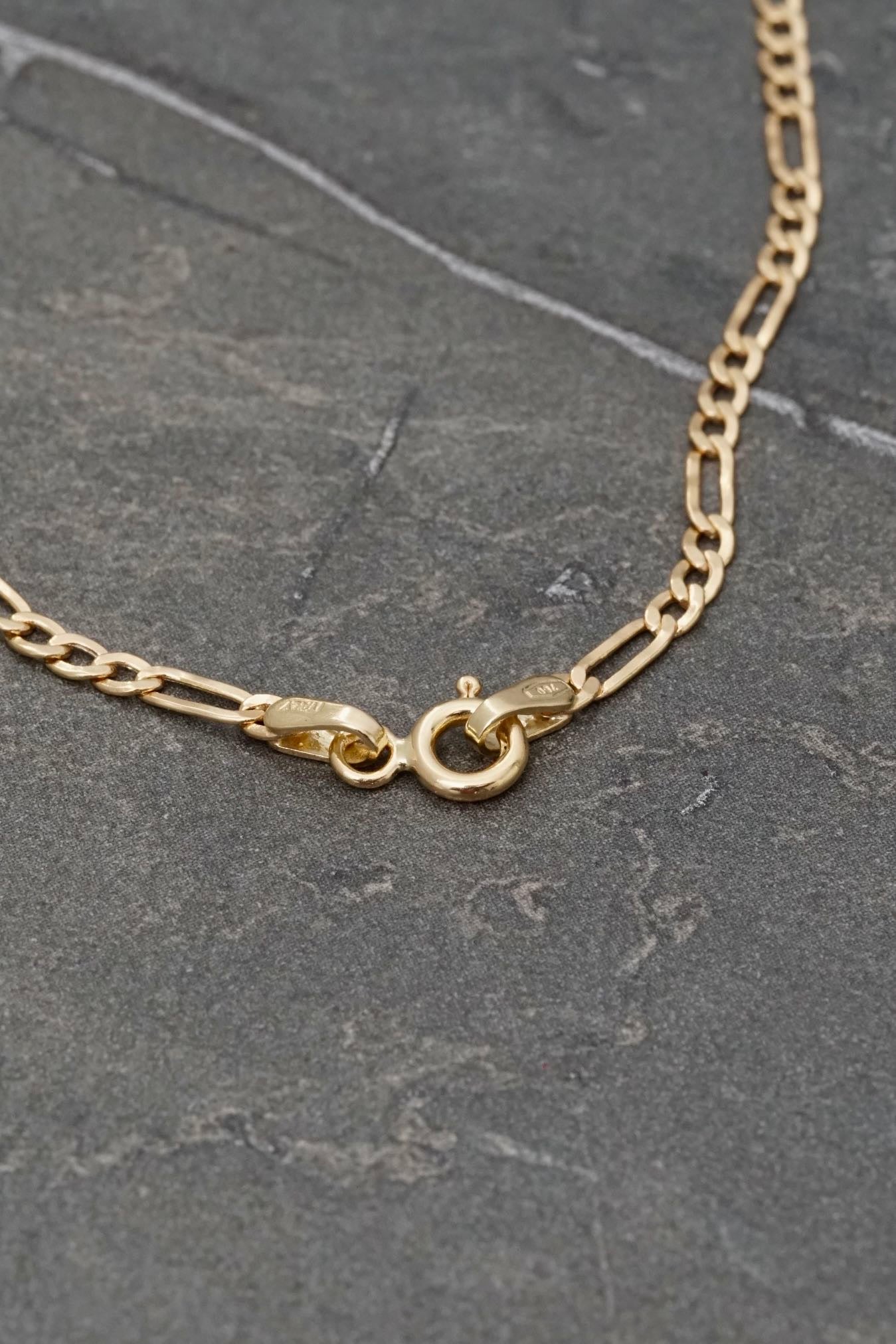 Cadena figaro 2.6gr / Largo 50cm / Oro Amarillo italy +1 M