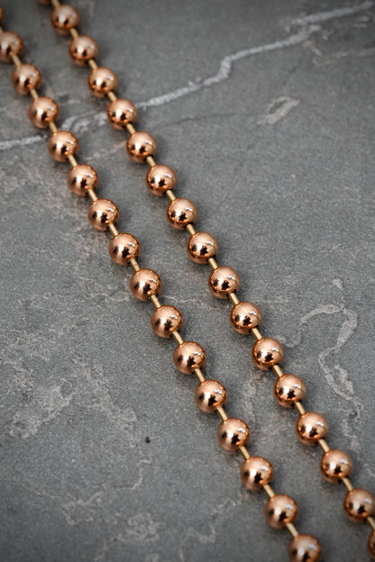 Cadena militar 30.5gr / Largo 70cm / Oro Rosado italy +3 M