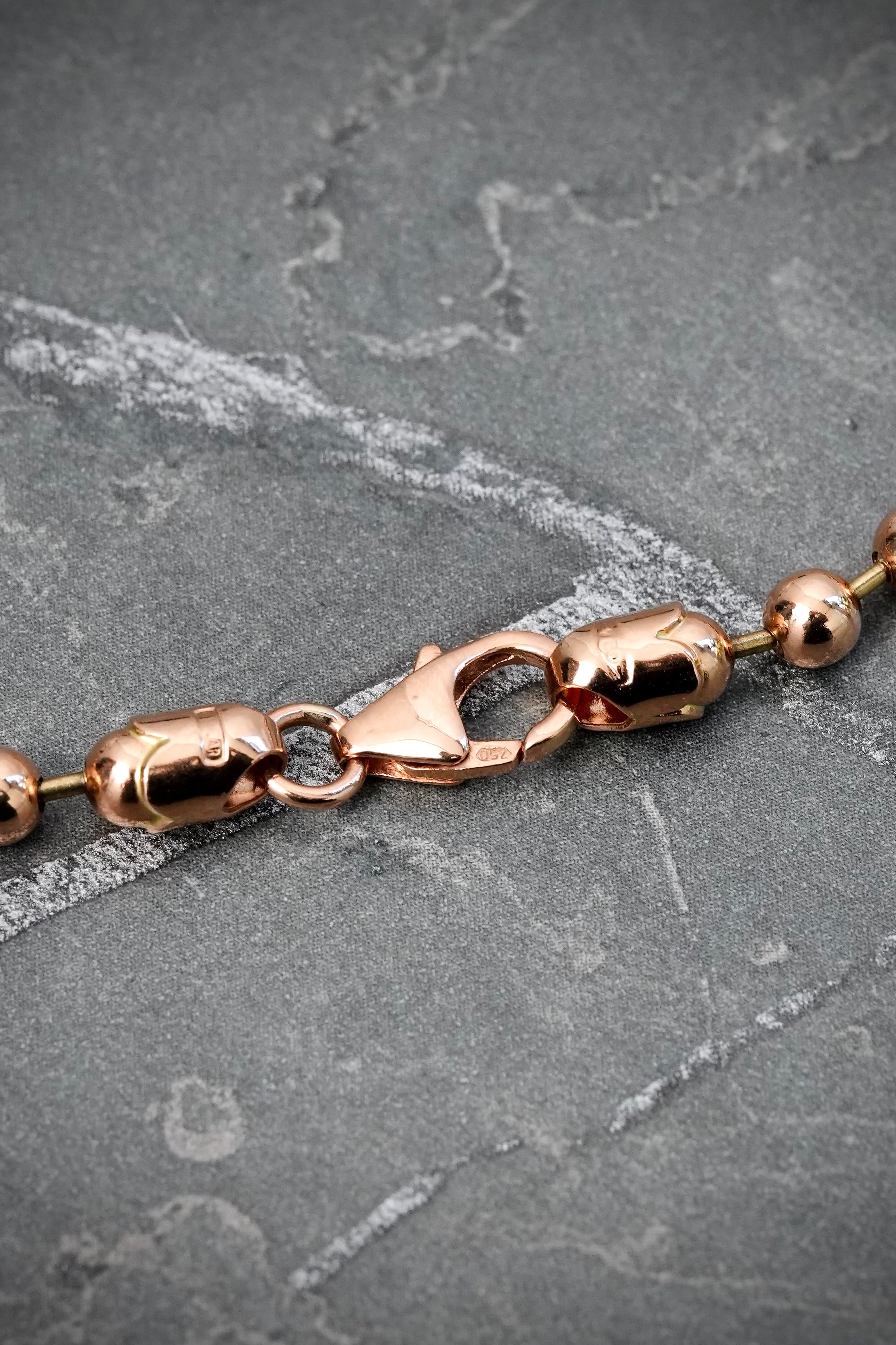 Cadena militar 30.5gr / Largo 70cm / Oro Rosado italy +3 M