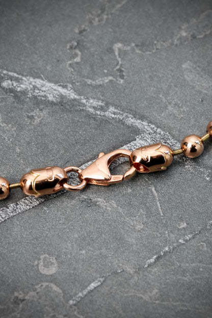 Cadena militar 30.5gr / Largo 70cm / Oro Rosado italy +3 M