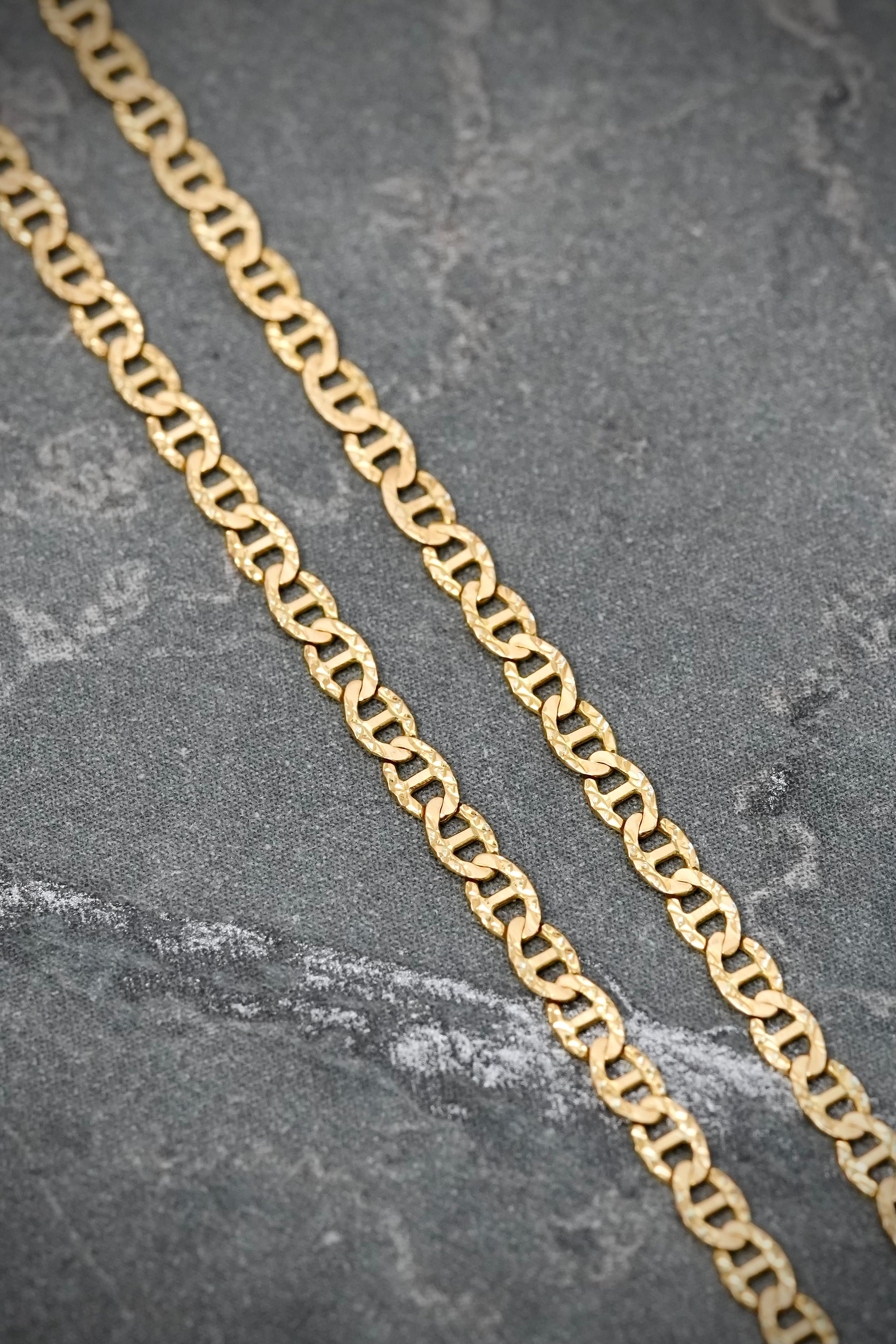 Cadena escalera diamantada 2.35gr / Largo 37cm / Oro Amarillo italy +3 M