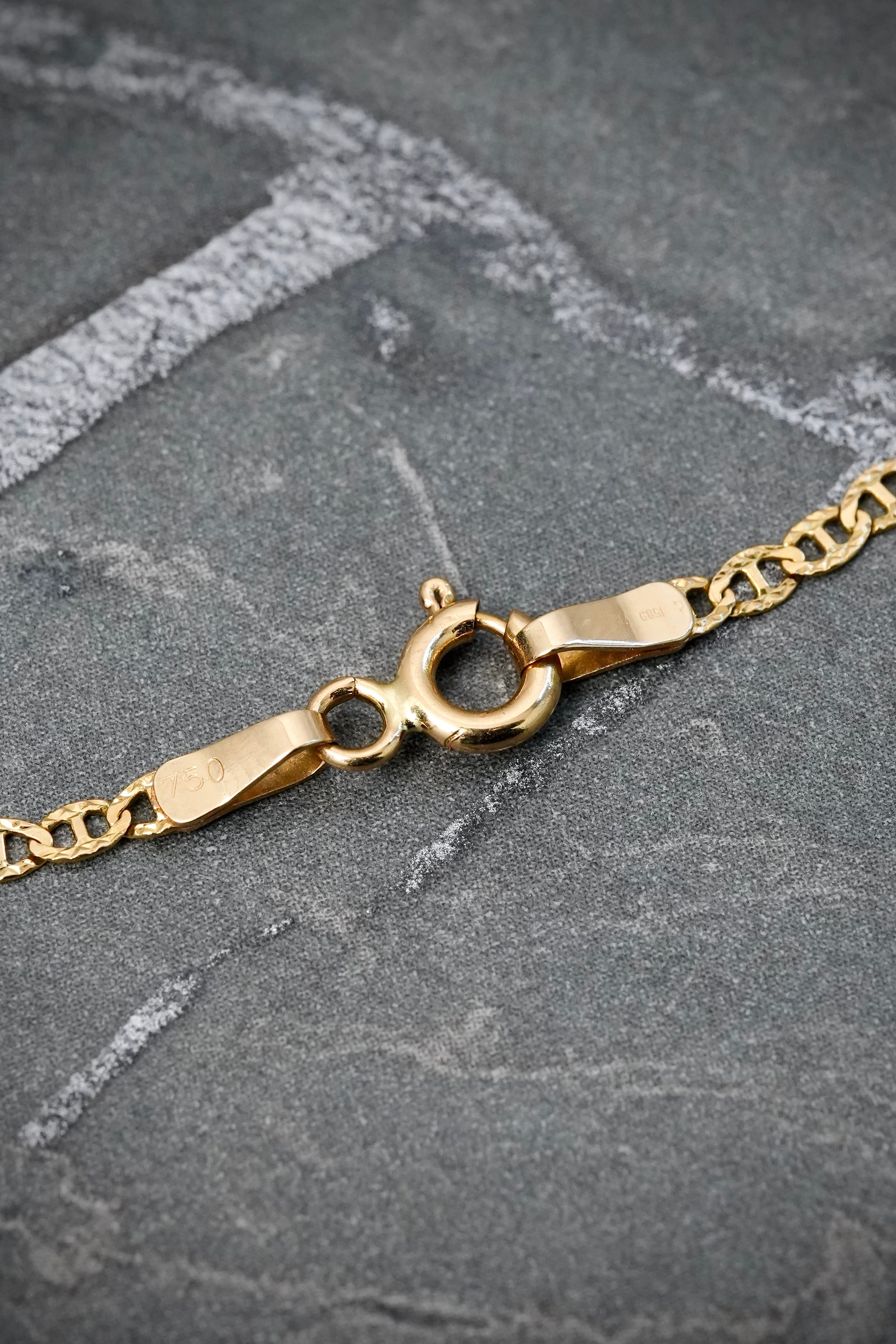 Cadena escalera diamantada 2.35gr / Largo 37cm / Oro Amarillo italy +3 M