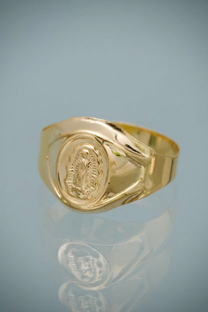 Anillo Virgen de Guadalupe 1.9gr / Talla 9 1/4 — Oro Amarillo