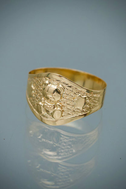 Anillo de Bebe Oso 1gr / Talla 3 — Oro Amarillo