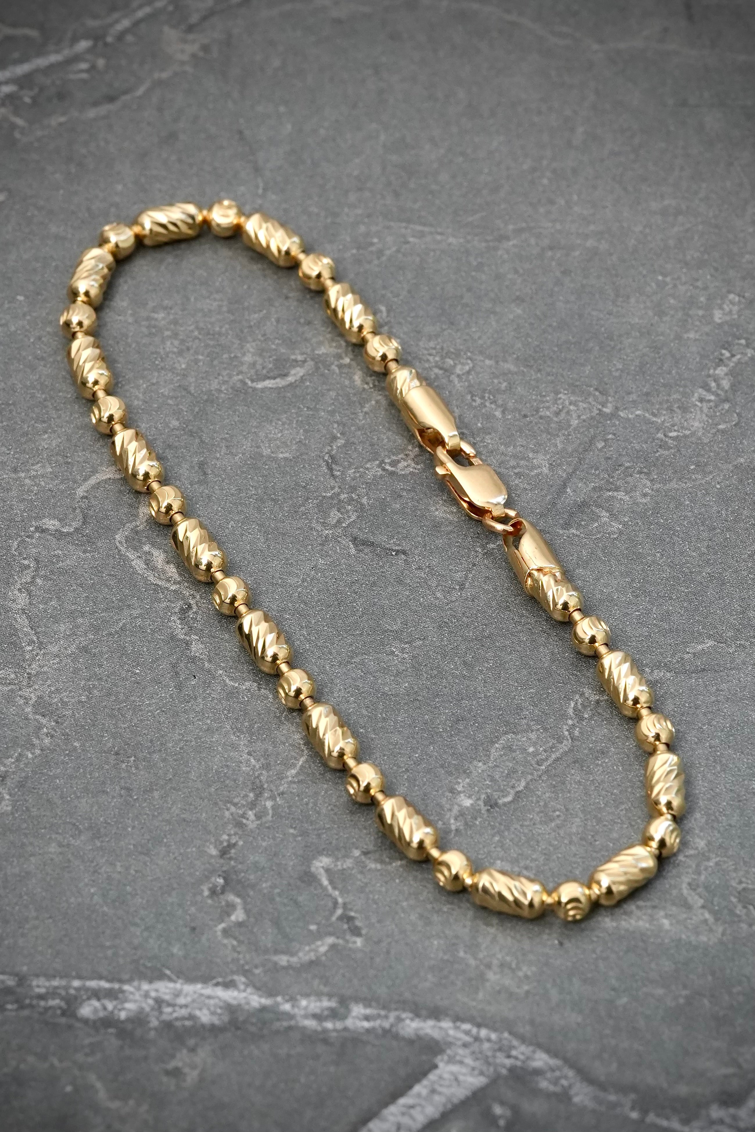 Pulso palito bolita 5.35gr / Largo 17.5cm / Oro Amarillo (Joya) B