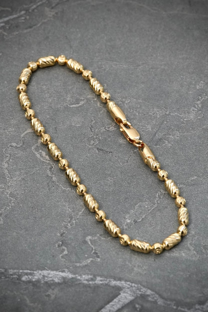 Pulso palito bolita 5.35gr / Largo 17.5cm / Oro Amarillo (Joya) B