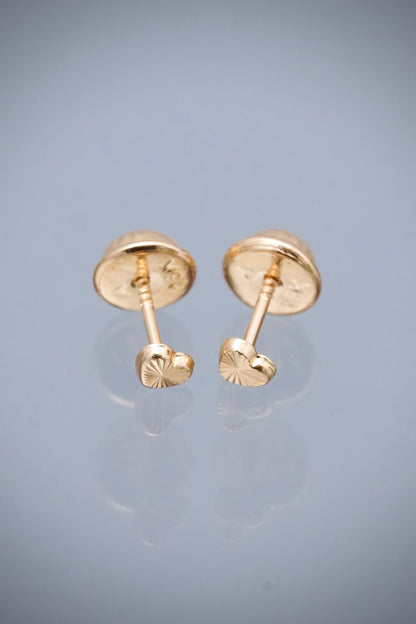 Topos corazon diamantados 0.4gr / Largo 0.3cm — Oro Amarillo