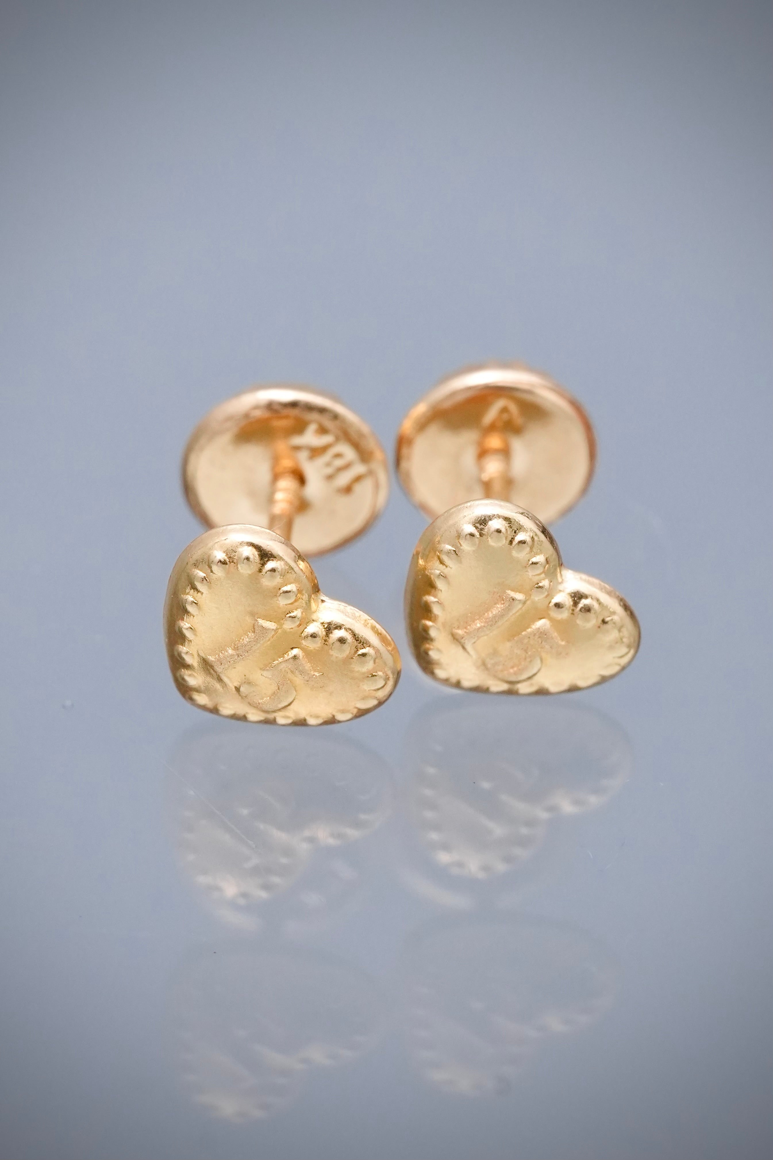 Topos corazon 15s 0.6gr / Largo 0.5cm — Oro Amarillo