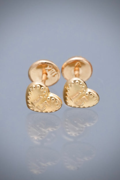 Topos corazon 15s 0.6gr / Largo 0.5cm — Oro Amarillo