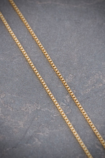 Cadena Veneciana 1.85gr / 40cm / 1mm — Oro Amarillo