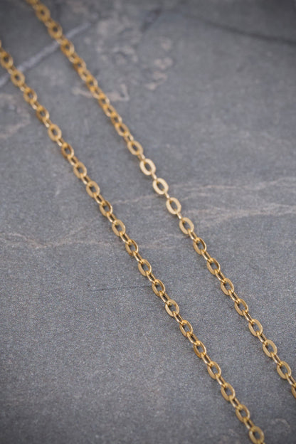 Cadena Aro Seguido 0.8gr / 50cm / 1.5mm — Oro Amarillo