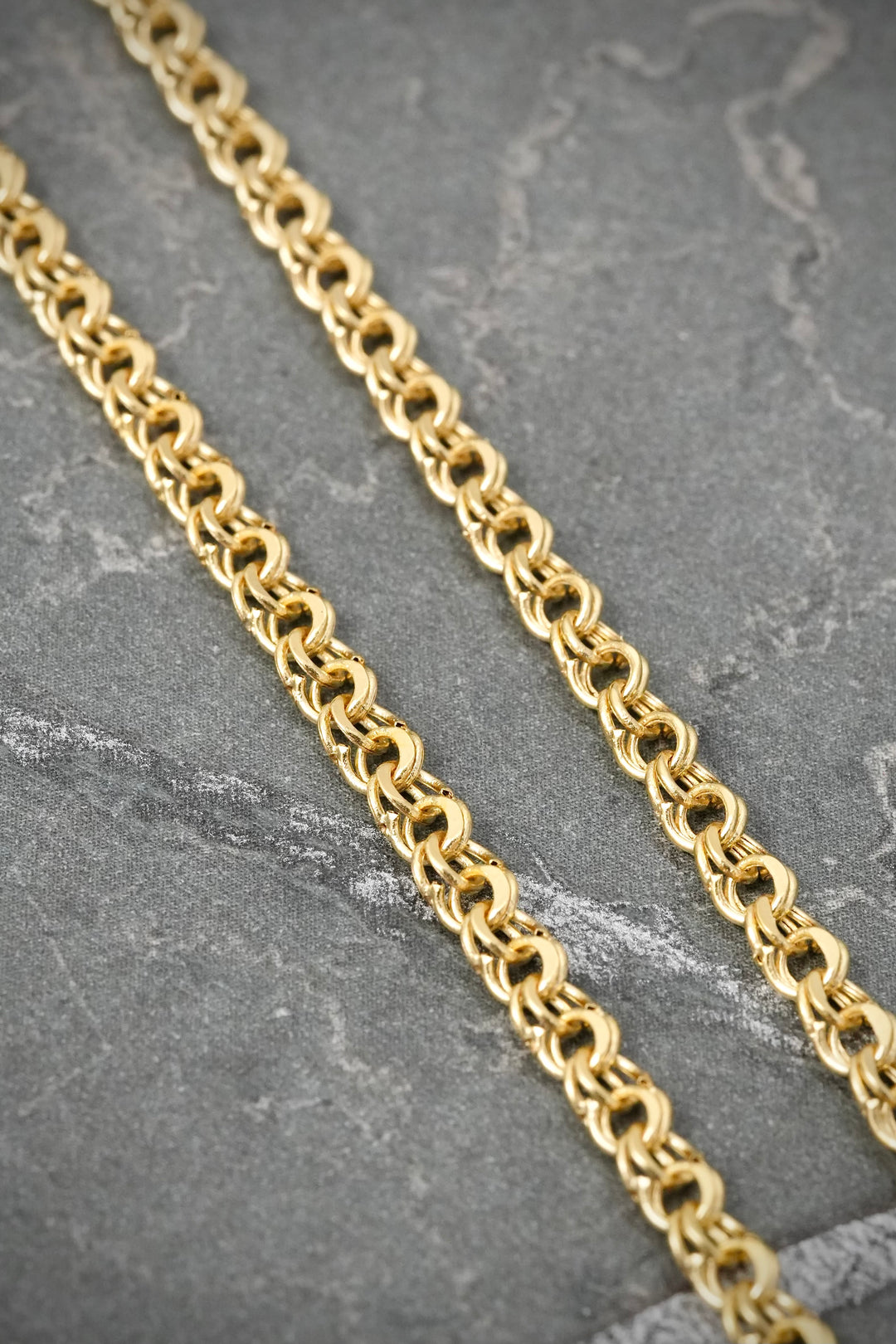 Cadena Aro Seguido Doble 4.65gr / 50cm / 3.3mm — Oro Amarillo