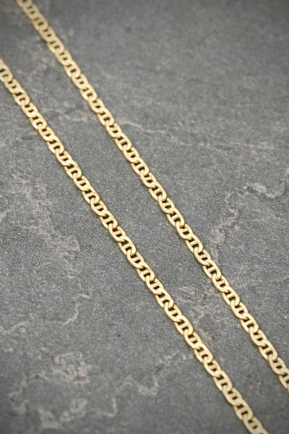Cadena Escalera 1.25gr / 45cm / 1.5mm — Oro Amarillo