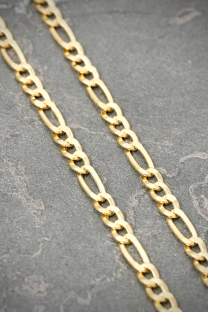 Cadena Figaro 5.3gr / 55cm / 3.3mm — Oro Amarillo