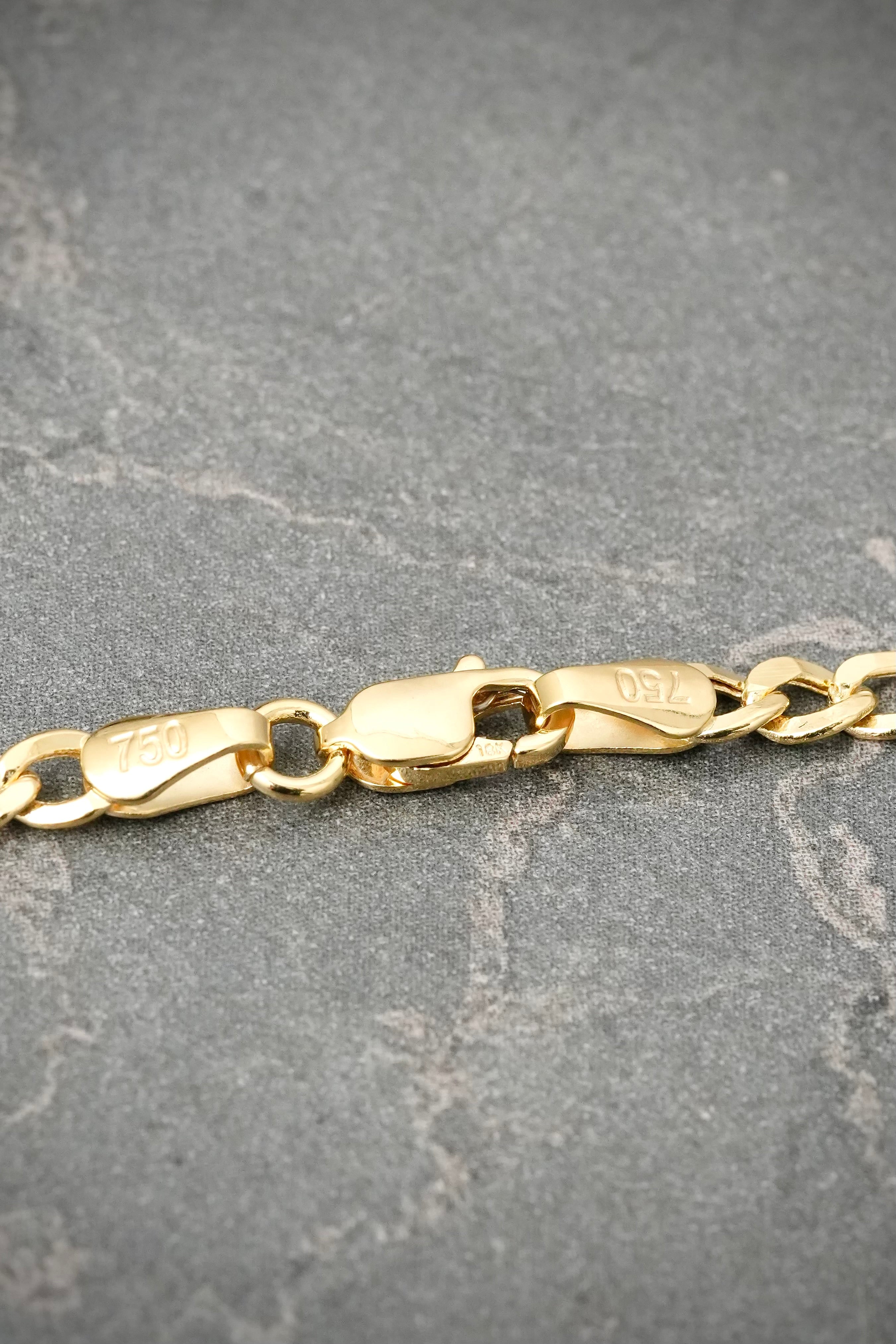 Cadena Figaro 5.3gr / 55cm / 3.3mm — Oro Amarillo