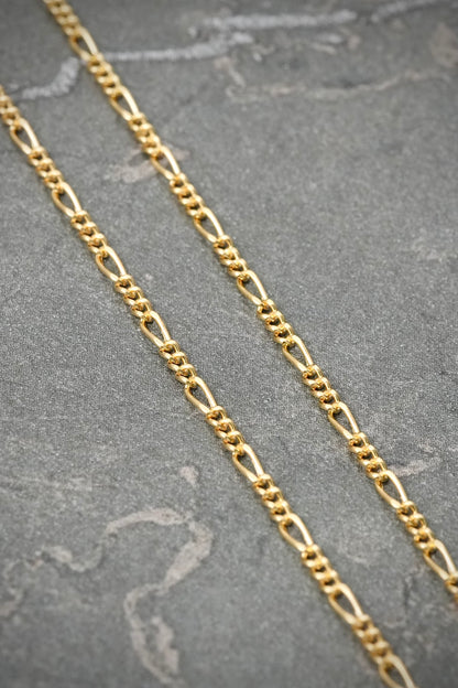 Cadena Figaro 1.6gr / 55cm / 1.5mm — Oro Amarillo