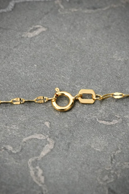 Cadena Flor Espejo 1.35gr / 55cm / 1.4mm — Oro Amarillo