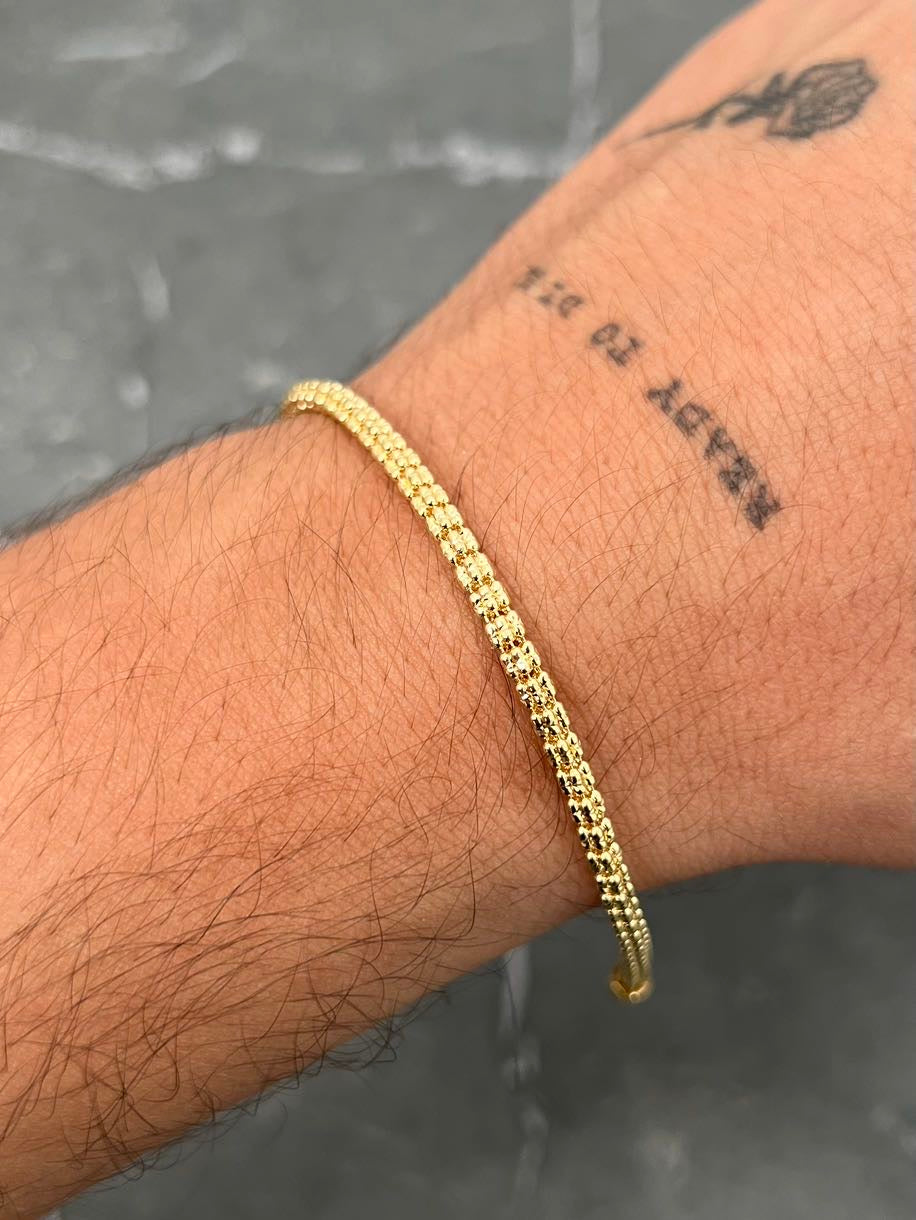 Pulso canutillo 6.5gr / Largo 20cm / Oro Amarillo italy +4 B