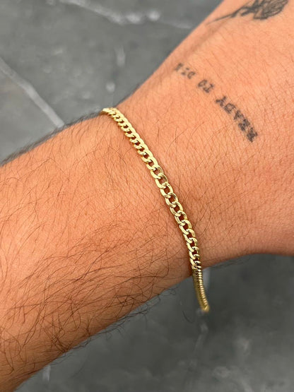 Pulso Cubano 1.75gr / Largo 19.5cm / Oro Amarillo italy +1 P
