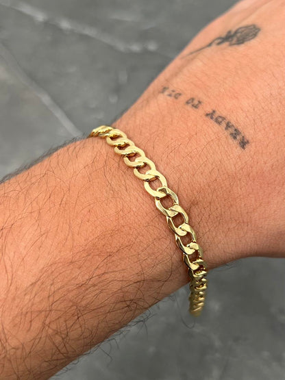 Pulso cubano 7gr / Largo 20cm / Oro Amarillo italy cte P