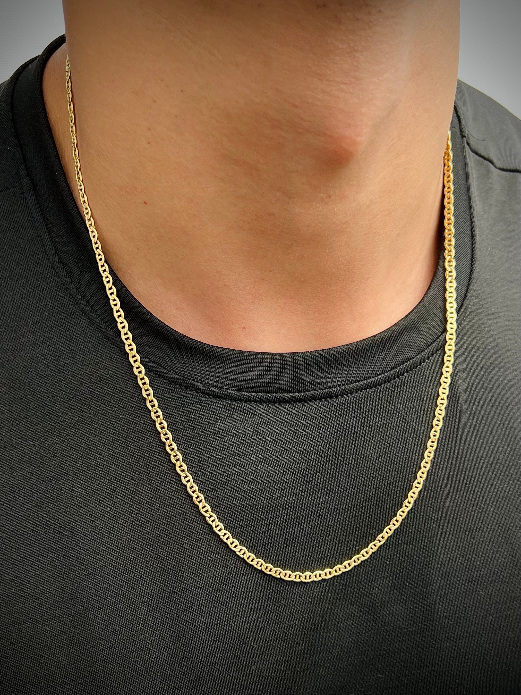 Cadena escalera 7.2gr / Largo 60cm / Oro Amarillo italy +3 M