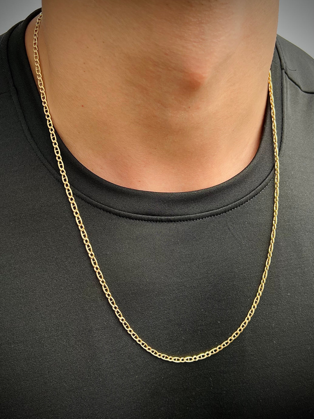 Cadena escalera 6.8gr / Largo 65cm — Oro Amarillo