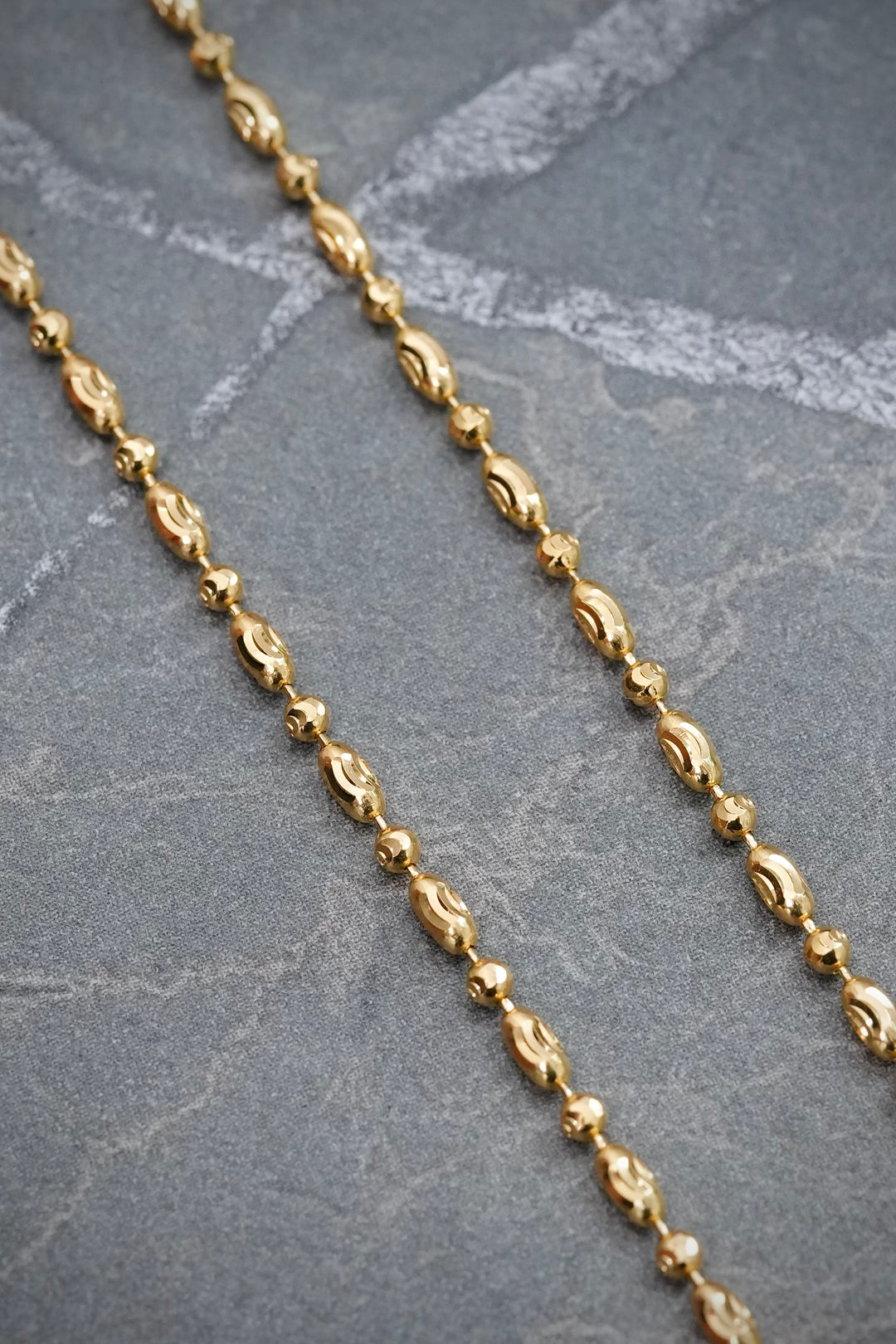Cadena Palito Bolita 5.8gr / 50cm / 1.7mm — Oro Amarillo