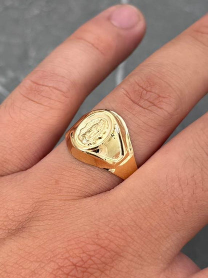 Anillo Virgen Guadalupe 1.95gr / Talla 10 — Oro Amarillo