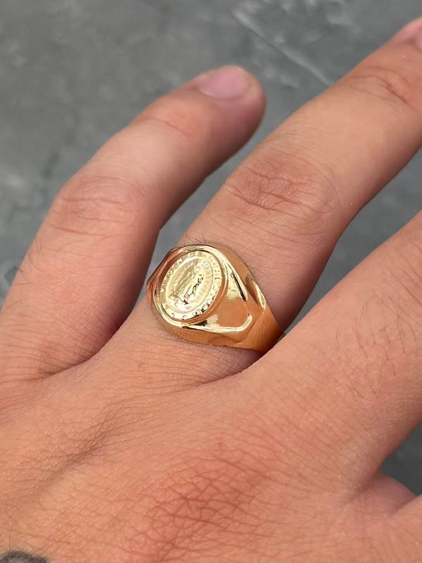 Anillo Virgen Guadalupe 2.15gr / Talla 10 1/2 — Oro Amarillo