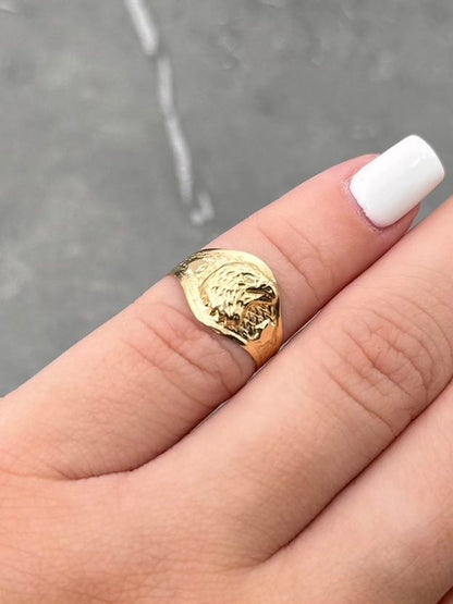 Anillo de Bebe Aguila 1.15gr / Talla 4 — Oro Amarillo