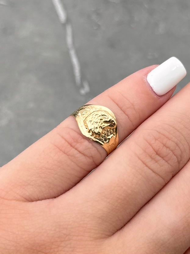 Anillo de Bebe Aguila 1.15gr / Talla 4 — Oro Amarillo