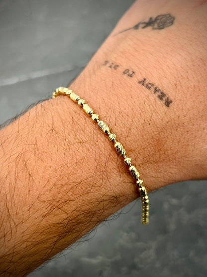 Pulso palito bolita 5.35gr / Largo 17.5cm / Oro Amarillo (Joya) B