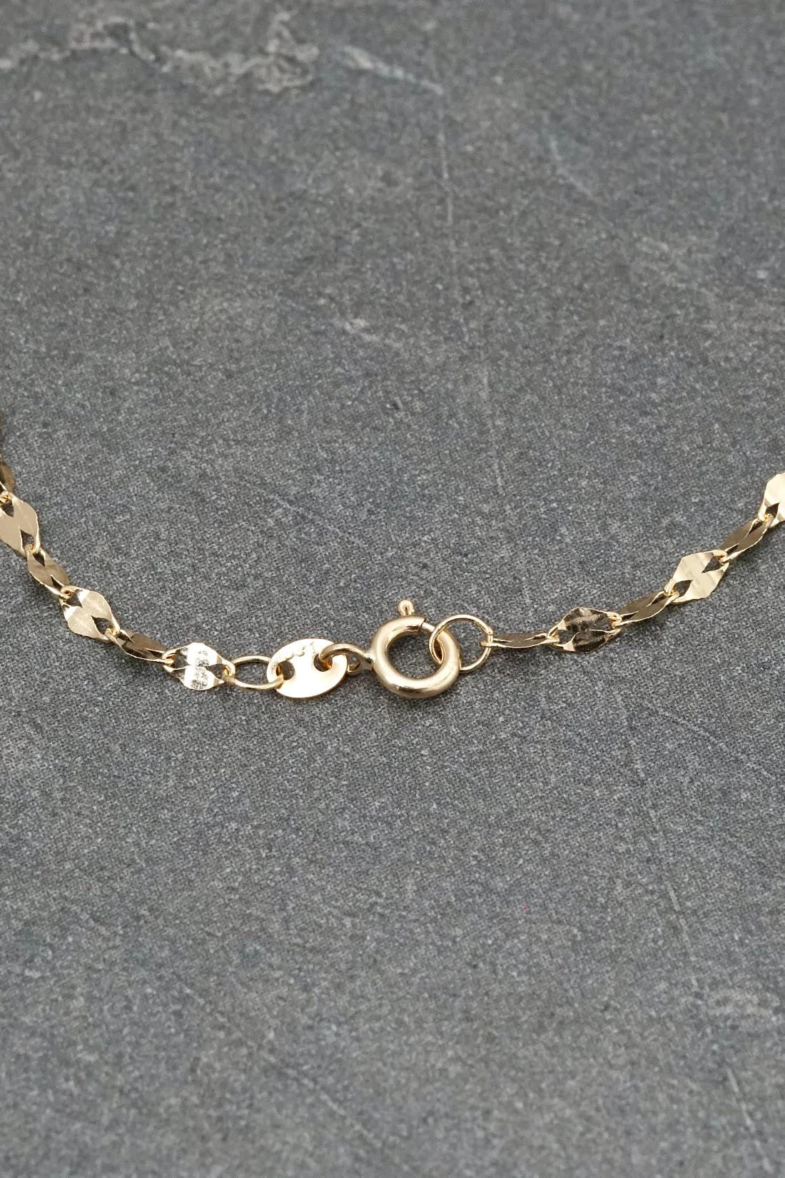 Cadena flor espejo 1.3gr / Largo 50cm / Oro Amarillo italy +3 P