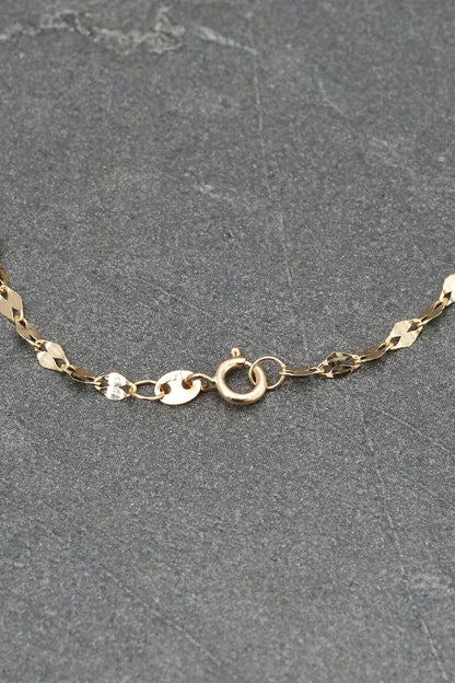 Cadena flor espejo 1.3gr / Largo 50cm / Oro Amarillo italy +3 P