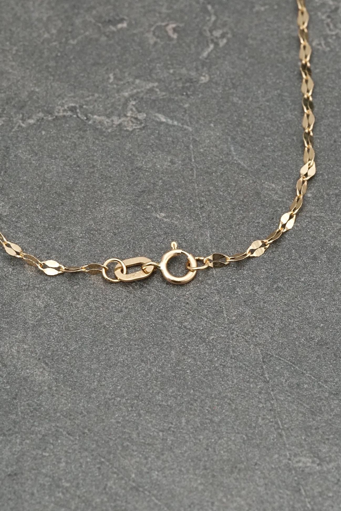 Cadena flor espejo 1.3gr / Largo 50cm / Oro Amarillo italy +3 B