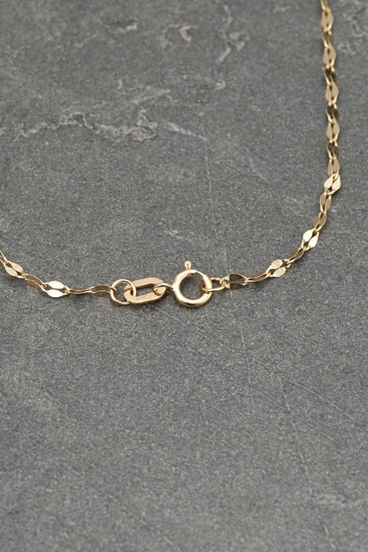 Cadena flor espejo 1.3gr / Largo 50cm / Oro Amarillo italy +3 B