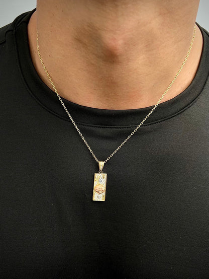 Dije dolar con swarovski blanco 3.5gr / Largo 3.4cm — Dos Oros