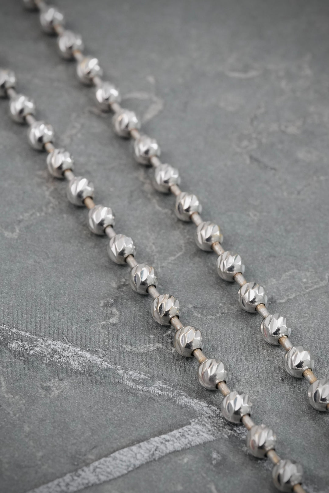 Cadena militar 4mm 23.8gr / Largo 60cm — Oro Blanco
