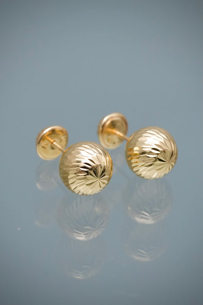 Topos Bola Diamantada 8mm 1.1gr — Oro Amarillo